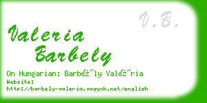 valeria barbely business card